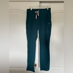 FIGS Yola Skinny Scrub Pants - Carribean Blue - Size Small Tall